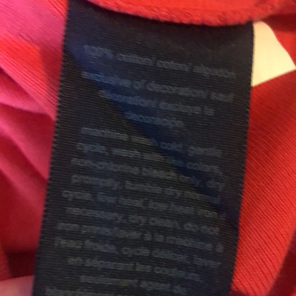 Women’s Shirt Top Tommy Hilfiger Orange Short Sleeve Crew Neck Shirt Size Medium - Picture 10 of 10